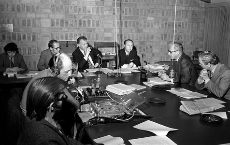 Oslo 19730216. Minister of Trade Hallvard Eika's press conference in the Ministry of Foreign Affairs ..., 1973 (photo)