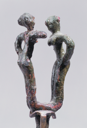 Two dancers. Top of a copper pin …