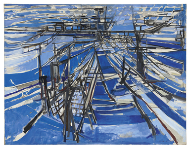 The Flooded Station, 1956 (oil on canvas)