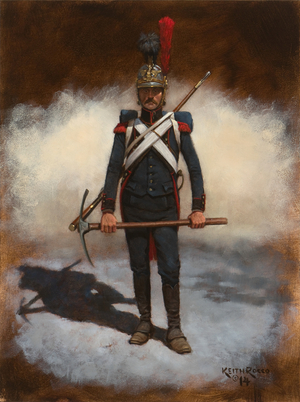 Sapper Miner Guard 1815, 2014 (oil on board)