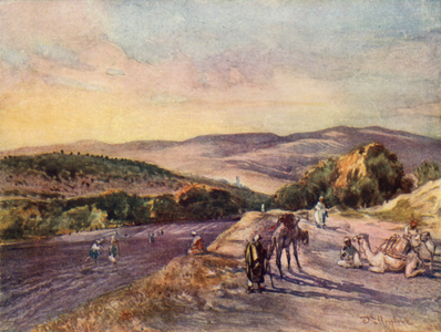 Site of the ancient City of Samaria (colour litho)