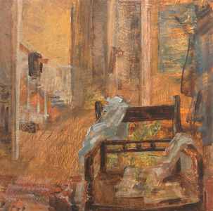 Chair and Hallway, 2011 (oil and tempera on panel)