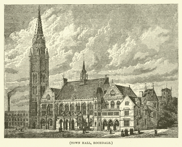 Town Hall, Rochdale (engraving)
