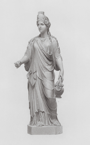 Ceres or Isis, ancient Roman marble sculpture (engraving)