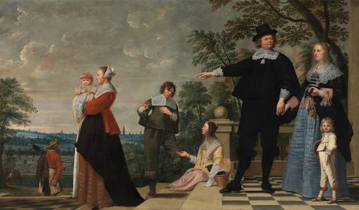 Portrait of a Bruges Family (oil on canvas)