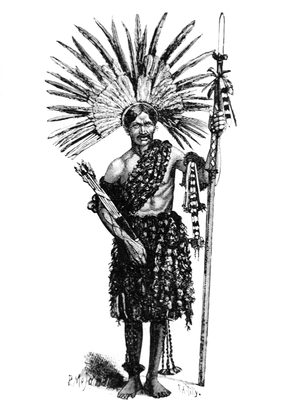 Arara aka Apiaca Native American Indian, now Extinct, Brazil, 1883 (engraving)