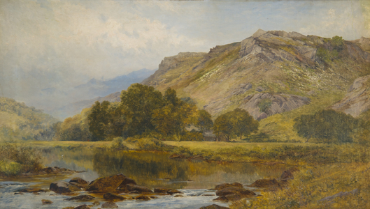 In the valley of the Lledr, North Wales (oil on canvas)