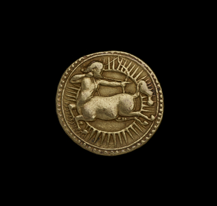Mughal coin from Agra, 1605-28 (gold)
