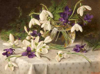 Snowdrops and Violets, 1903 (oil on canvas)