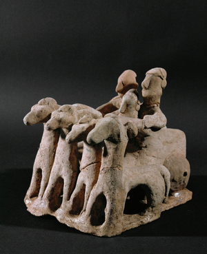 Chariot with quadriga (terracotta)