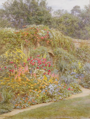 Gertrude Jekyll's Garden, Munstead Wood, Surrey (w/c on paper)