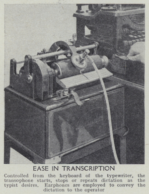 Ease in transcription (b/w photo)
