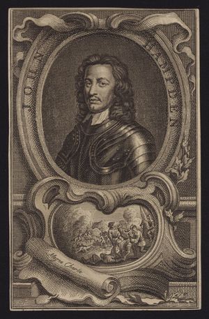 John Hampden, English Parliamentarian politician and soldier (engraving)