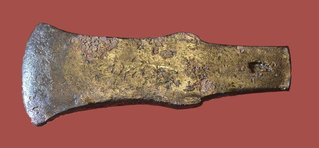 Tel Queifa, bronze axe-shaped tool or weapon, c.800 BC (bronze)