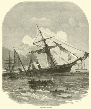 Destruction of the Alabama, June 1864 (engraving)