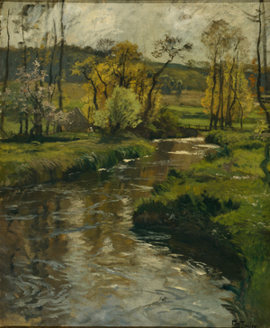 River in Normandie, ca 1896 (painting)