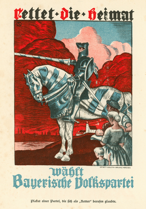 Propaganda poster of the Bavarian People's Party (BVP) (colour litho)