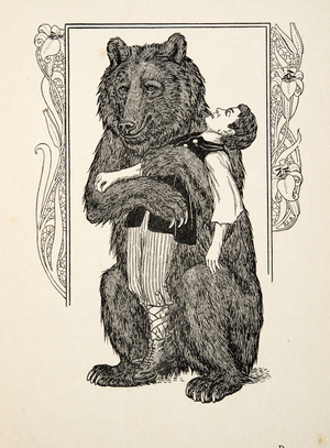 The Bear and Child, from A Hundred  Anecdotes of Animals, pub. 1924 (engraving)