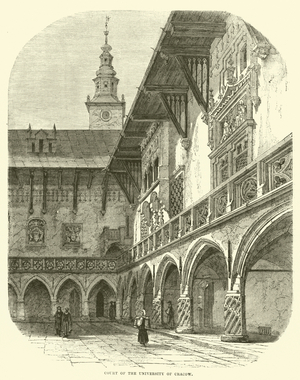 Court of the University of Cracow (engraving)