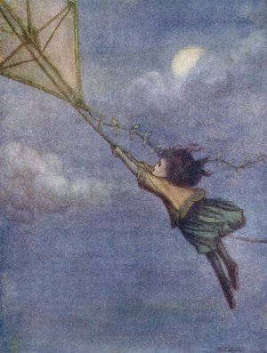 Kite to which Peter tied Wendy (colour litho)