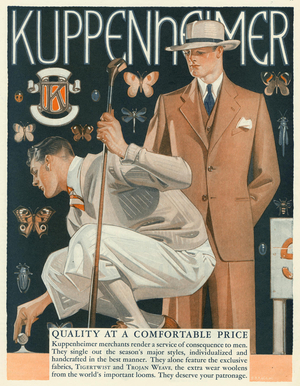 Kuppenheimer Magazine, advert, USA, 1920s