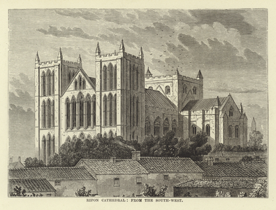 Ripon Cathedral, from the South-West (engraving)