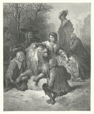 The Fables of La Fontaine: The Lion in Love (engraving)