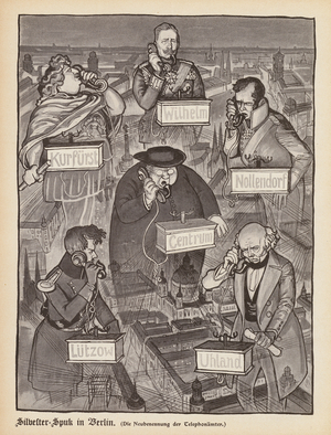 New Year's Eve in Berlin (the renaming of the telephone exchange) (litho)