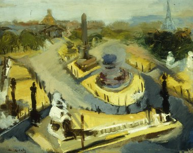 Place de la Concorde, (oil on canvas)