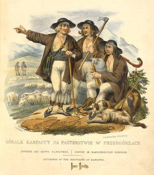 Stupherds (shepherds) of the mountains of Karpates.