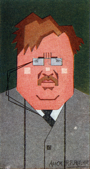 G. K. Chesterton, 1926 (colour litho)