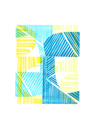 1973 II, 2016 (linocut on paper)