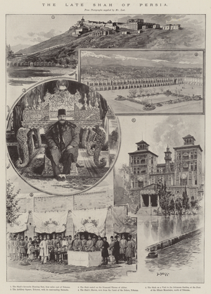 The late Shah of Persia (litho)