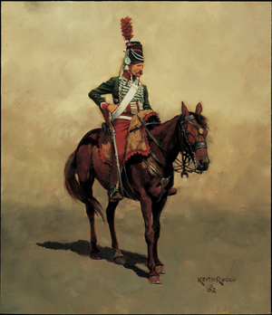Trooper: 8th Hussars, 1799, 2002 (oil on board)