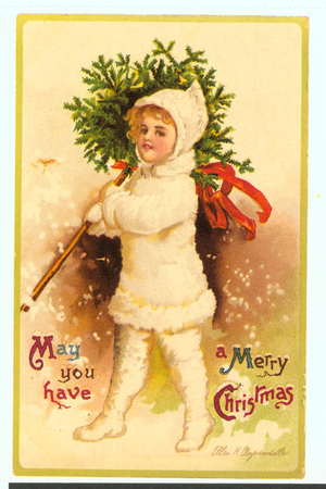 Christmas Greetings Card, UK, 1890s