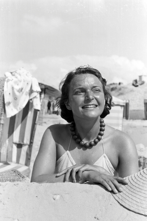 Vacations on Norderney, Germany 1930s (b/w photo)