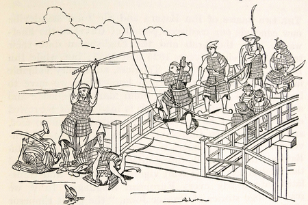 A Japanese fight against the Chinese at the time when Marco Polo first saw Japanese