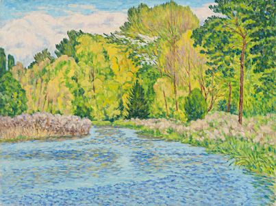 Along the Loing, 1940 (oil on canvas)