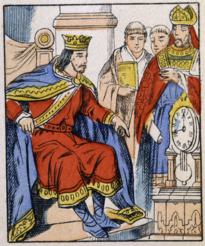 Hugues Capet and Gerbert of Aurillac, c. 1880 (engraving)