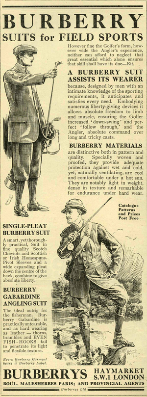 Burberry Magazine, advert, UK, 1920s