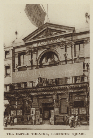 The Empire Theatre, Leicester Square (b/w photo)