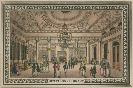 Bettison's Library (coloured engraving)