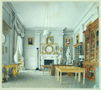 The Morning Room, Chatsworth, 1822 (w/c on paper)