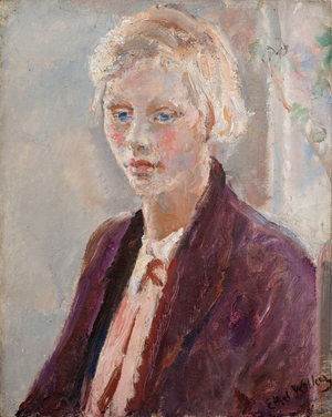 Blonde Girl in a Purple Jacket, c. 1935 (oil on canvas)