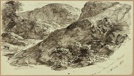 Landscape, 1833 (pen and black ink)