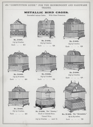 Page of catalogue for the Ironmongery and Hardware Trades, c 1895 (litho)