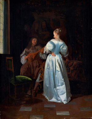 The Serenade, c.1669 (oil on canvas)
