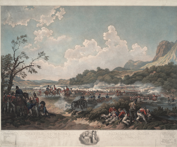 Battle of Maida, 4th July 1806, 1810 (coloured engraving)