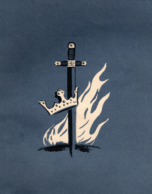 Illustration from "The Iron King (Le Roi de fer)" by Maurice Druon, 1957 (colour litho)
