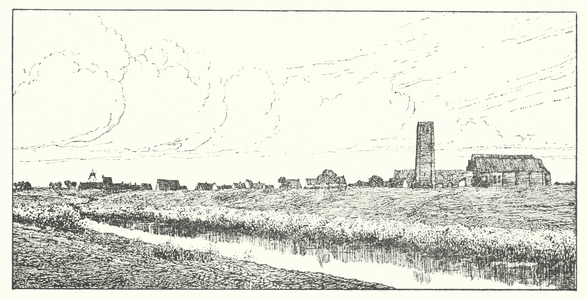 Bruges: A General View of Damme (litho)